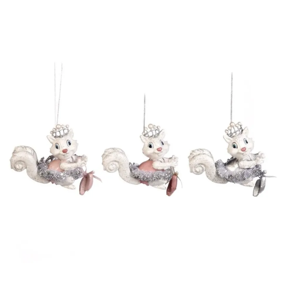 Goodwill Christmas Tree*Ballerina Squirrel Ornament 3 Assorted B 97962
