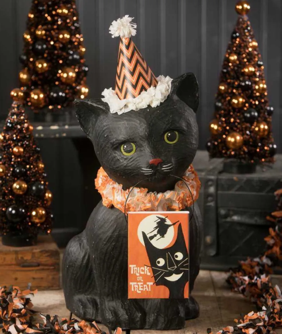 Bethany Lowe Halloween* Tj9516 Black Cat Soiree Large