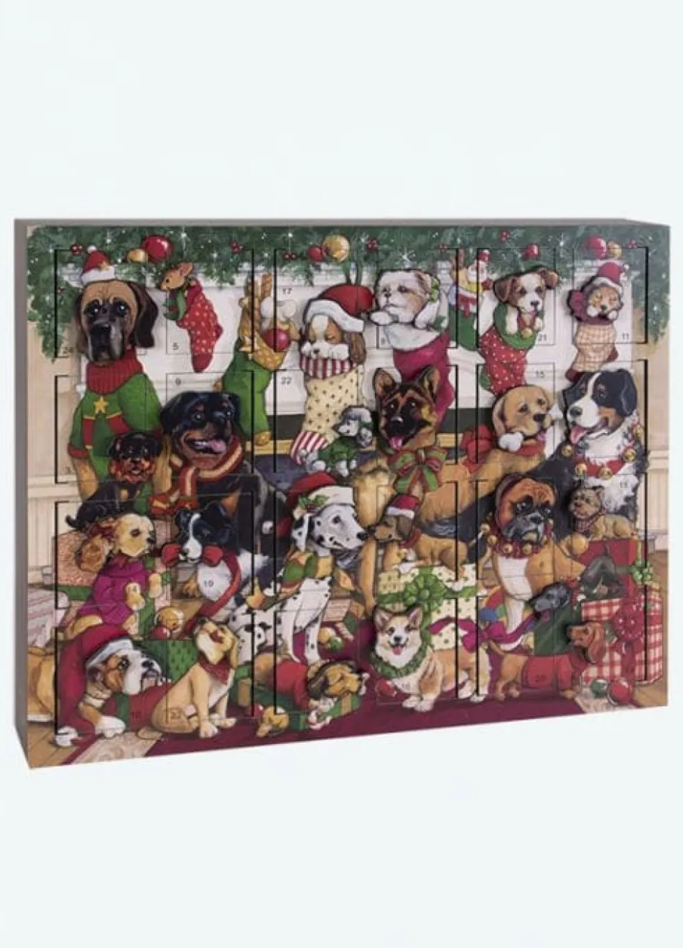Byers Choice Home Decors*Byers'Choice Dogs Christmas Advent Calendar Ac22S