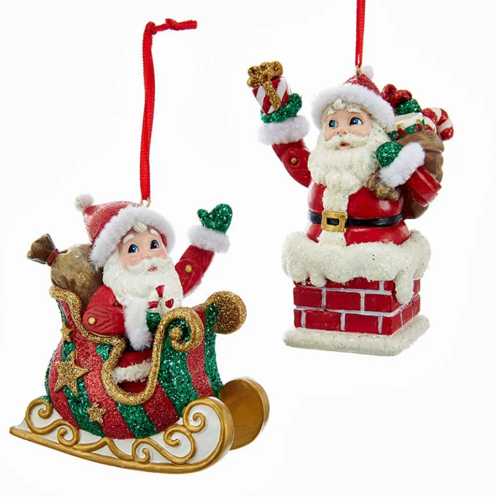 Kurt Adler Christmas Tree*C7603 North Pole Santa Ornament Kurt S. Adler
