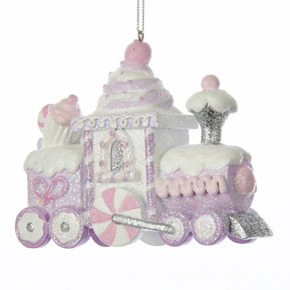 Kurt Adler Christmas Tree*C7911 Sugar Plum Glittered Candy And Cupcake Train Ornament Kurt S.Adler New York