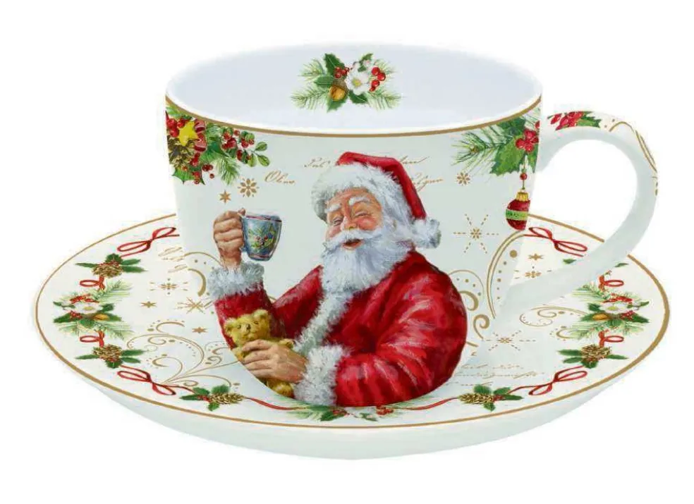 Easy Life Tableware*Christmas Tableware: Cup And Saucer In High Quality Fine China