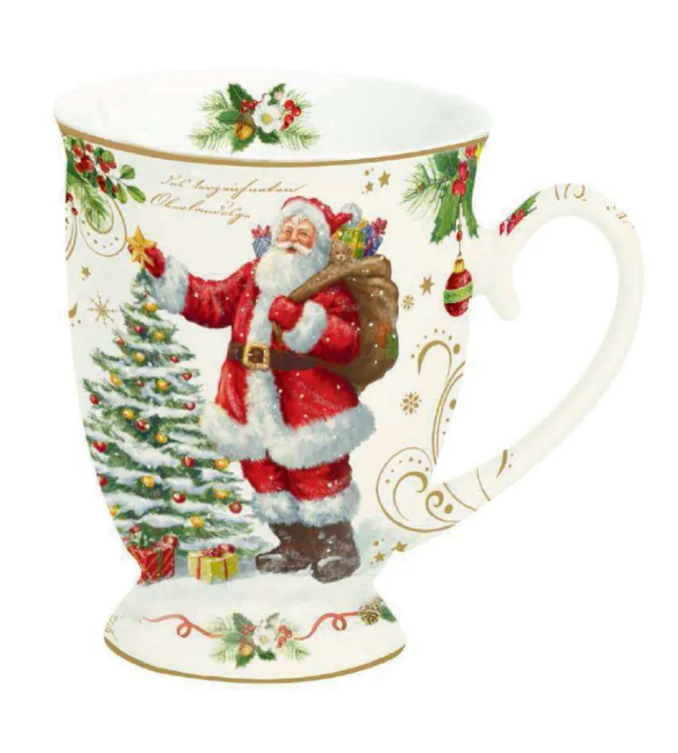 Easy Life Tableware*Christmas Tableware: Footed Mug In High Quality Fine China