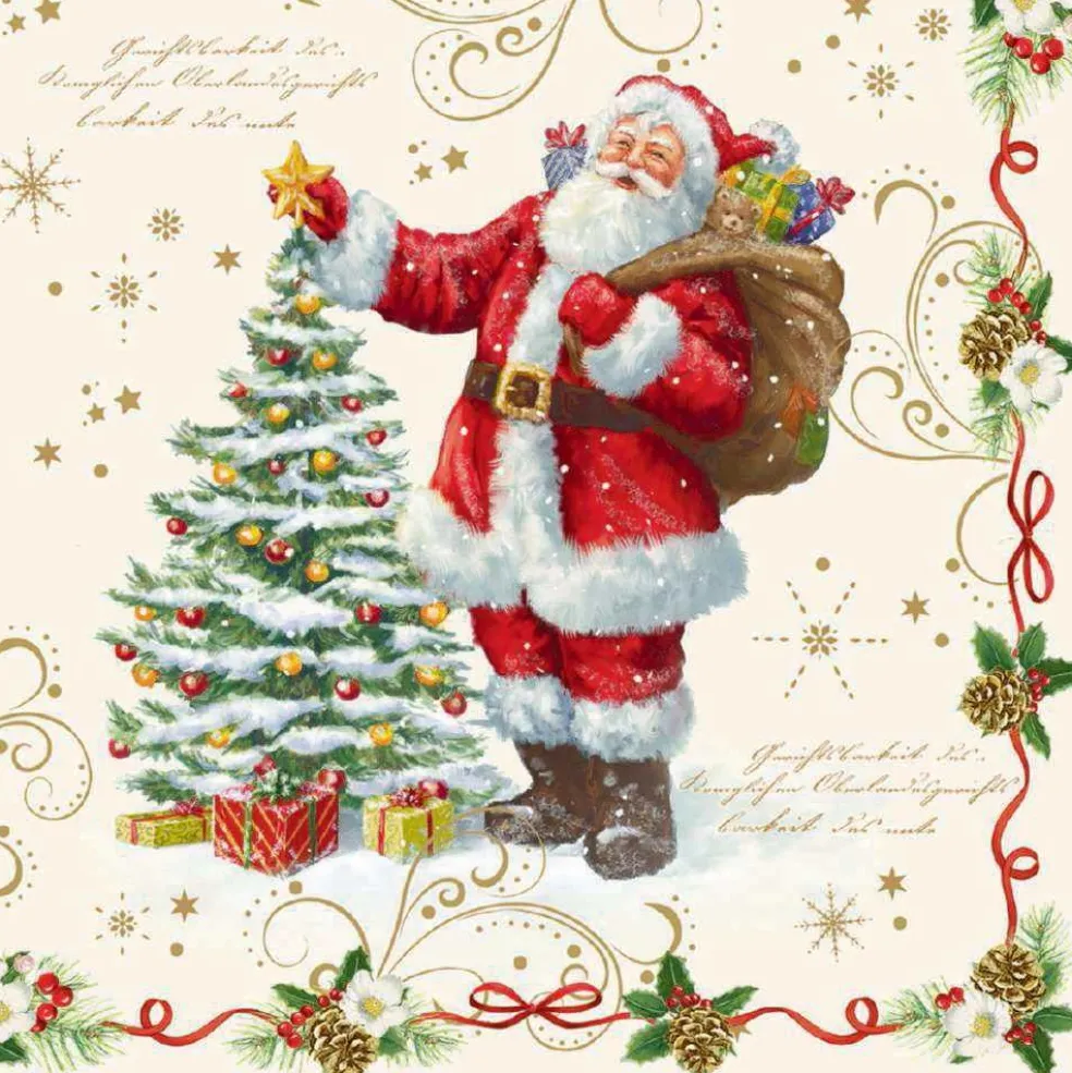 Easy Life Tableware*Christmas Tableware: Pack Of 20 Paper Napkins 3 Ply