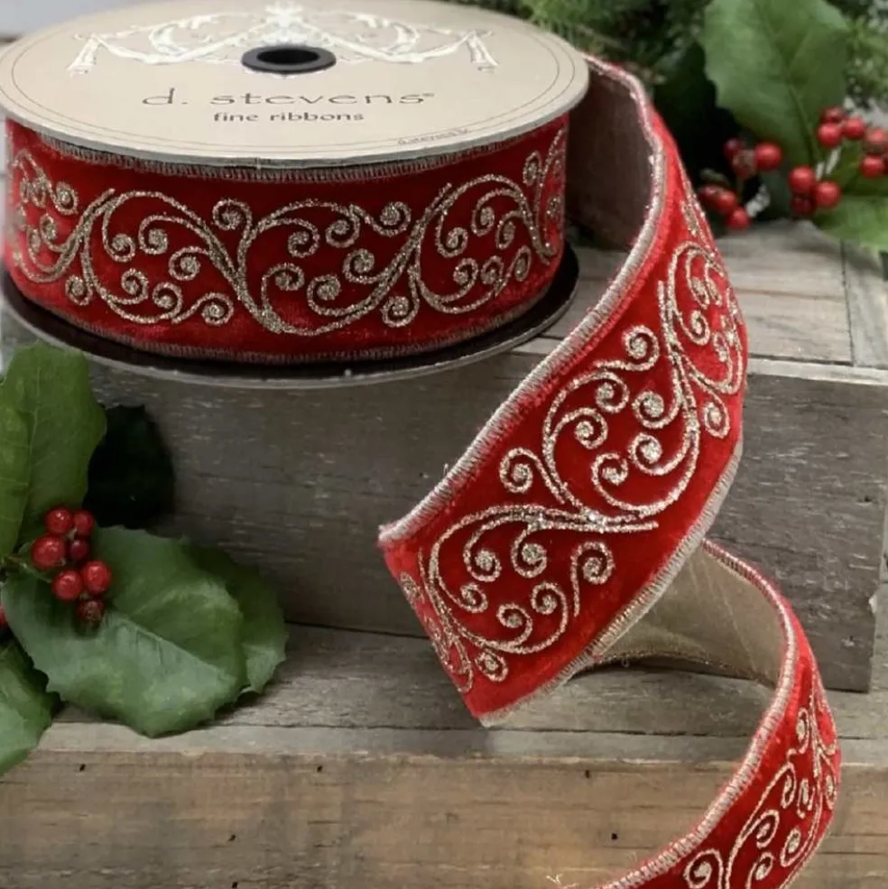 DStevens Fabric*D. Stevens Velvet Mini Swirl Ribbon
