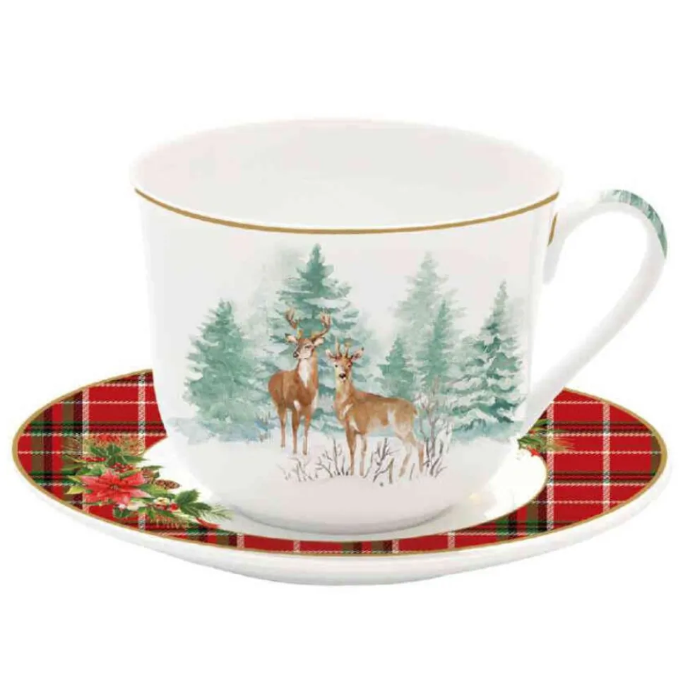 Easy Life Tableware* Tableware Porcelain Breakfast Cup & Saucer 400 Ml
