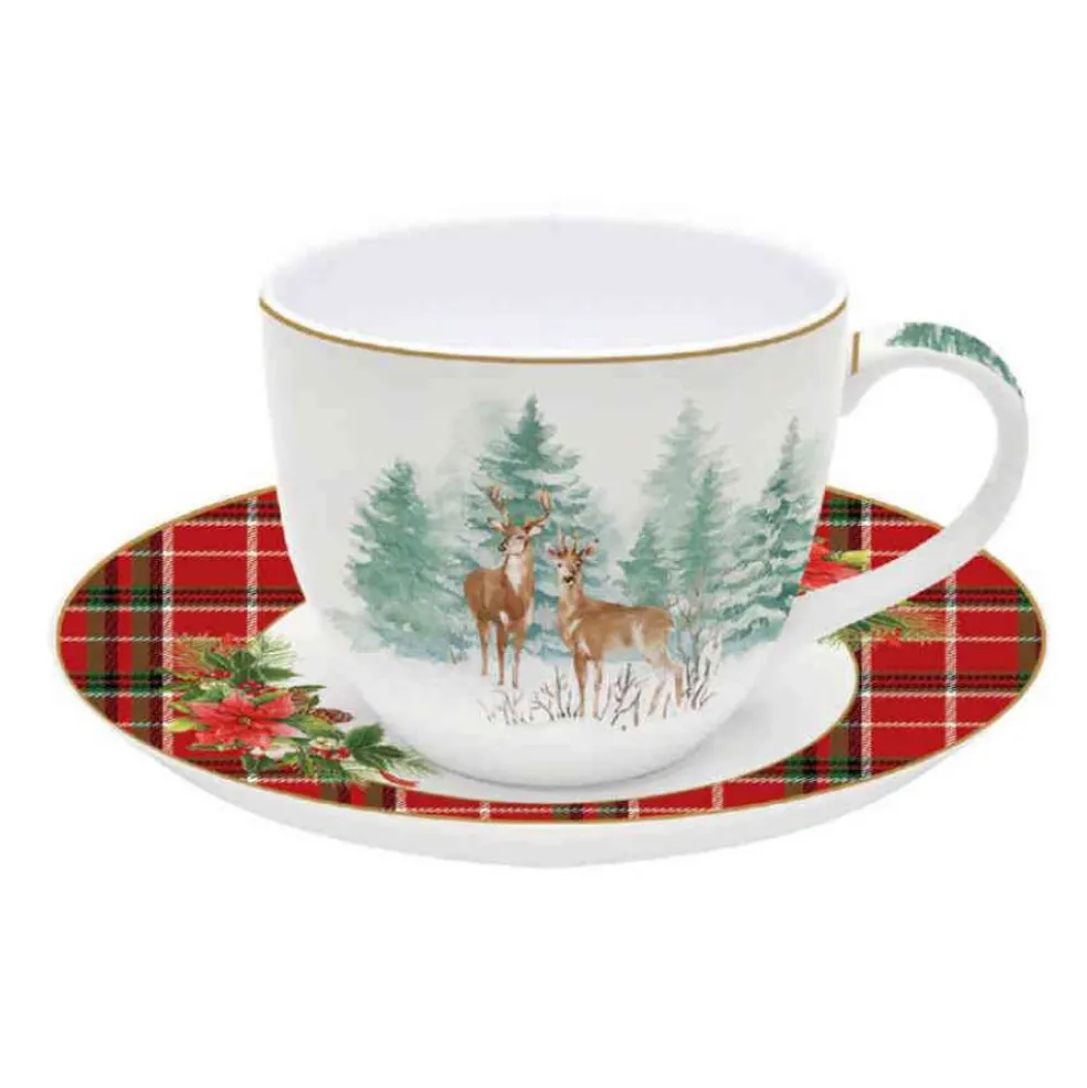 Easy Life Tableware* Tableware Porcelain Tea Cups And Saucers 200 Ml
