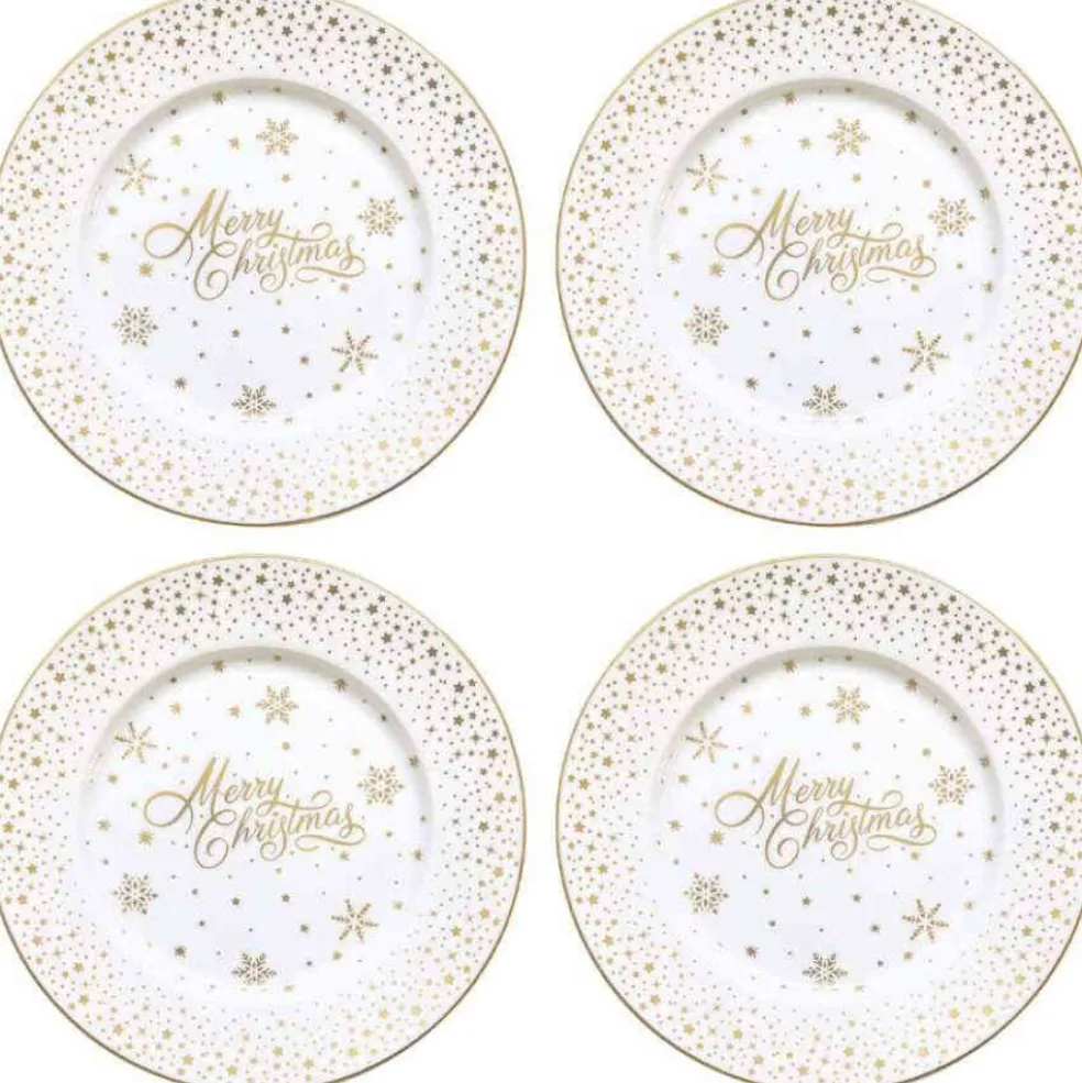 Easy Life Tableware* Tableware Set 4 Porcelain Dessert Plates 19 Cm