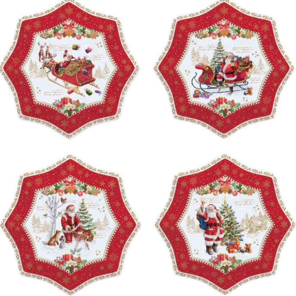 Easy Life Tableware* Tableware Set 4 Porcelain Dessert Plates 16 Cm