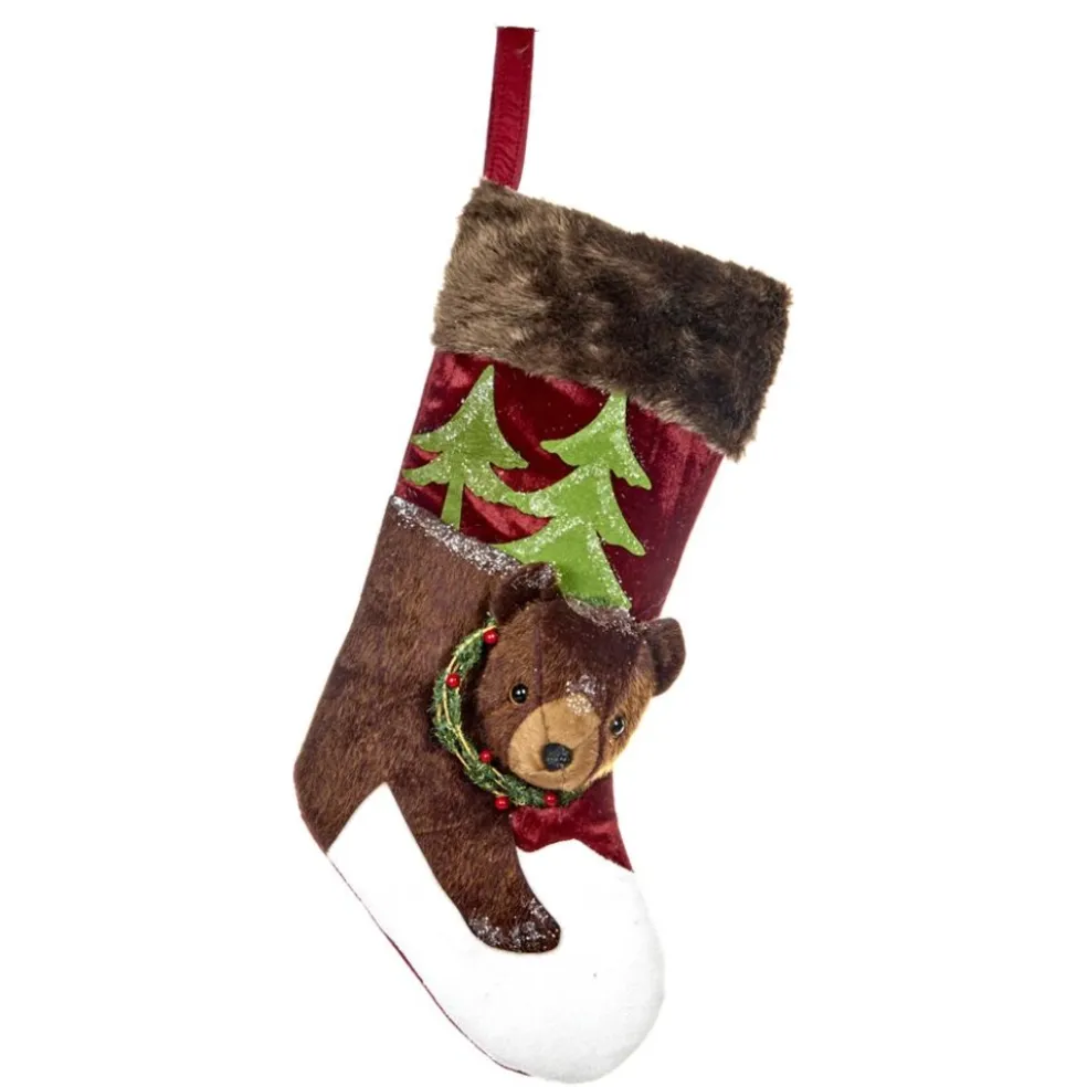 Goodwill Fabric*Fabric Bear Stocking Brown Tr 28345