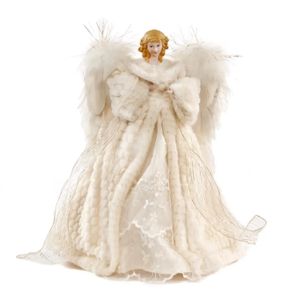 Goodwill Christmas Tree*Feather Furry Angel Cream White Mc 70711