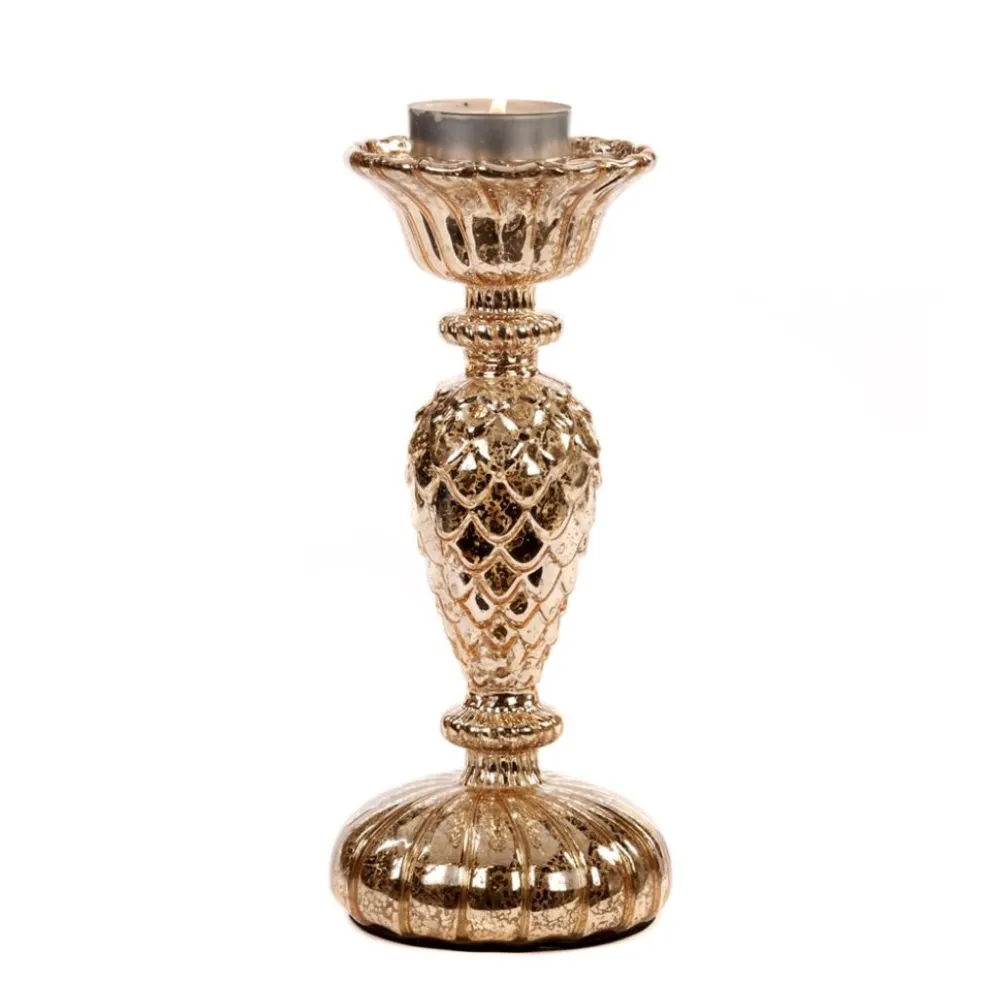 Goodwill Home Decors*Glass Antique Votive Holder On Stand Tr 27233