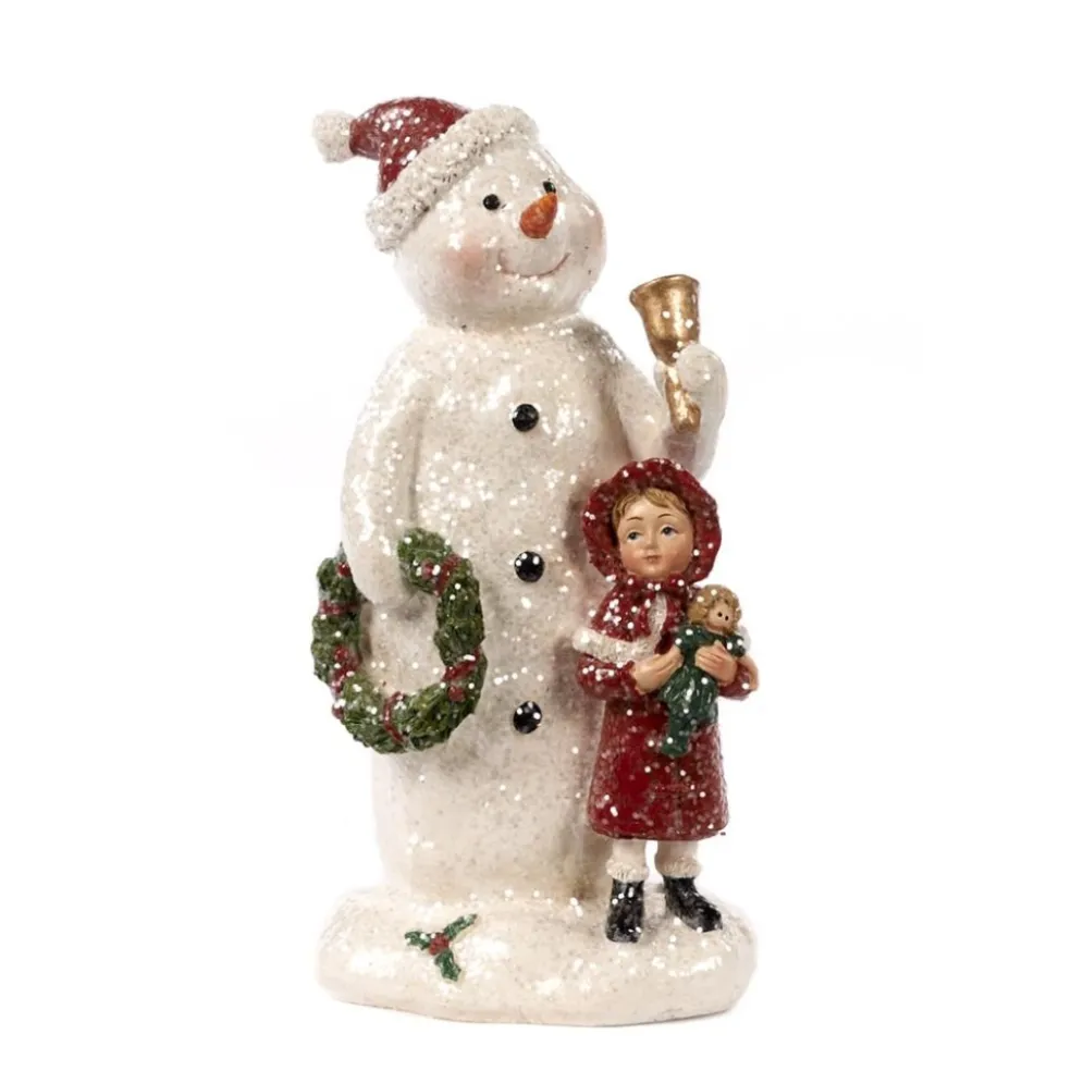 Goodwill Traditional*Glitter Ice Snowman With Girl S 30103