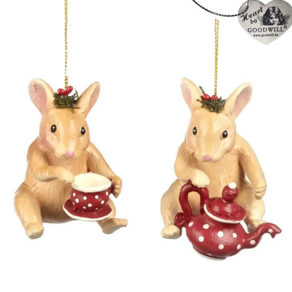 Goodwill Christmas Tree*Goodill Belgium 2020 B 93155 Woodland Tea Time Mouse 2 Assorted