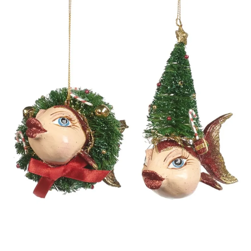Goodwill Christmas Tree* Belgium B 92365 Christmas Tree Wreath Fish 2 Assorted