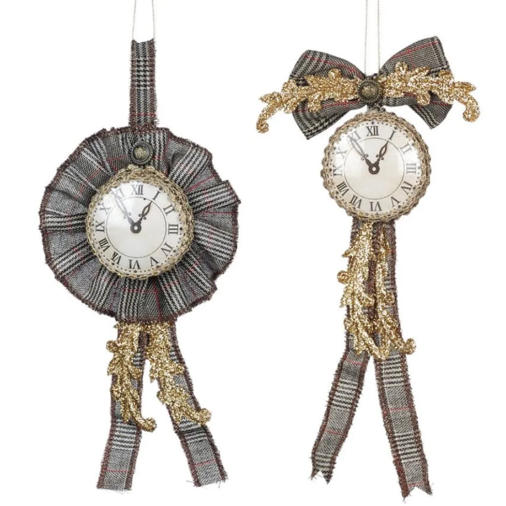 Goodwill Christmas Tree* Belgium J 63055 Royal Tart.Houndst.Clock Orn Ass/2 Brwn 21Cm