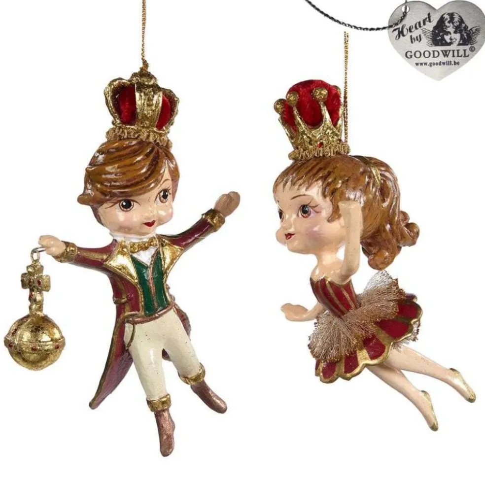 Goodwill Christmas Tree* Belgium Prince Princess Ornament 2 Assorted B 95108