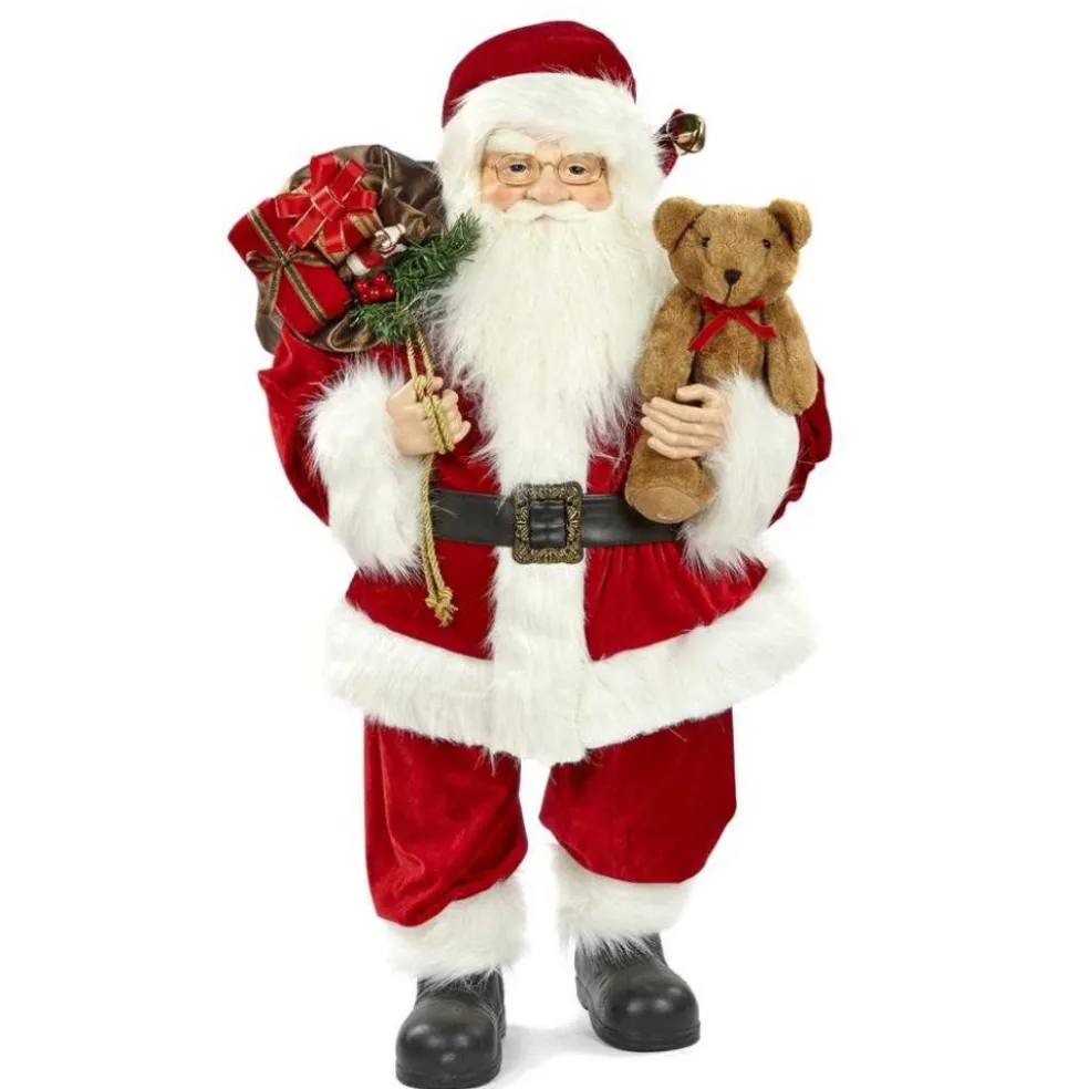 Goodwill Santa Claus* Belgium Santa With Bear And Bag C 16009