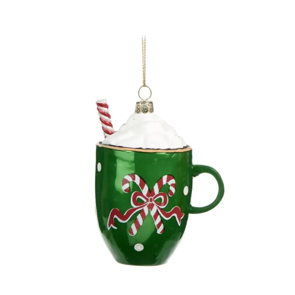 Goodwill Christmas Tree* Belgium Ya 92118 Glass Cup Of Hot Chocolate Ornament
