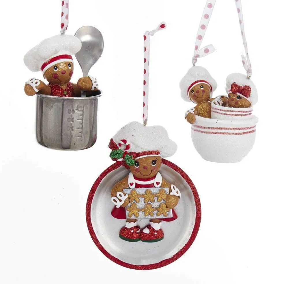 Kurt Adler Christmas Tree*H5145 Kurt S. Adler Gingerbread Ornament 3 Assorted In Cup