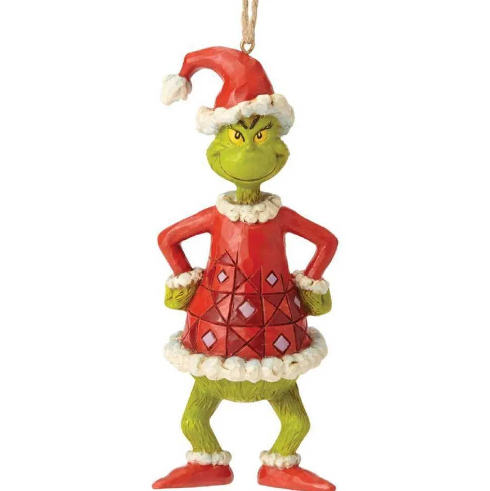Jim Shore Christmas Tree* 6002074 Grinch Dressed As Santa (Hanging Ornament)