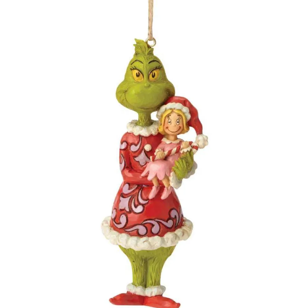 Jim Shore Christmas Tree* 6002072 Grinch Holding Cindy Lou (Hanging Ornament)