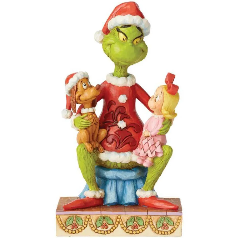Jim Shore Home Decors* 6004064 Grinch W/Cindy And Max