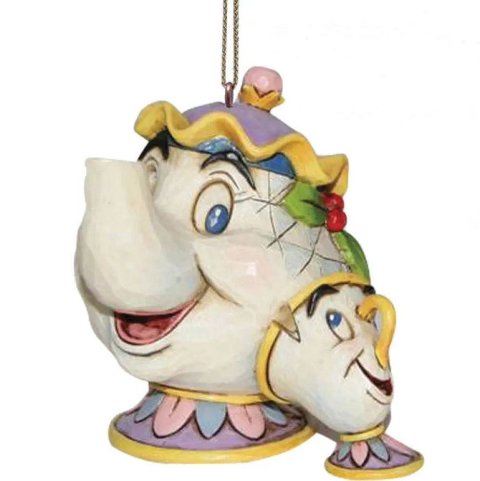 Jim Shore Disney World* A21431 Mrs Potts & Chip Hanging Ornament
