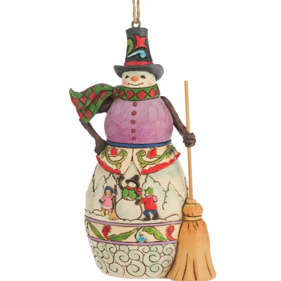 Jim Shore Christmas Tree* Winter Scene Snowman Hanging Ornament 4047793