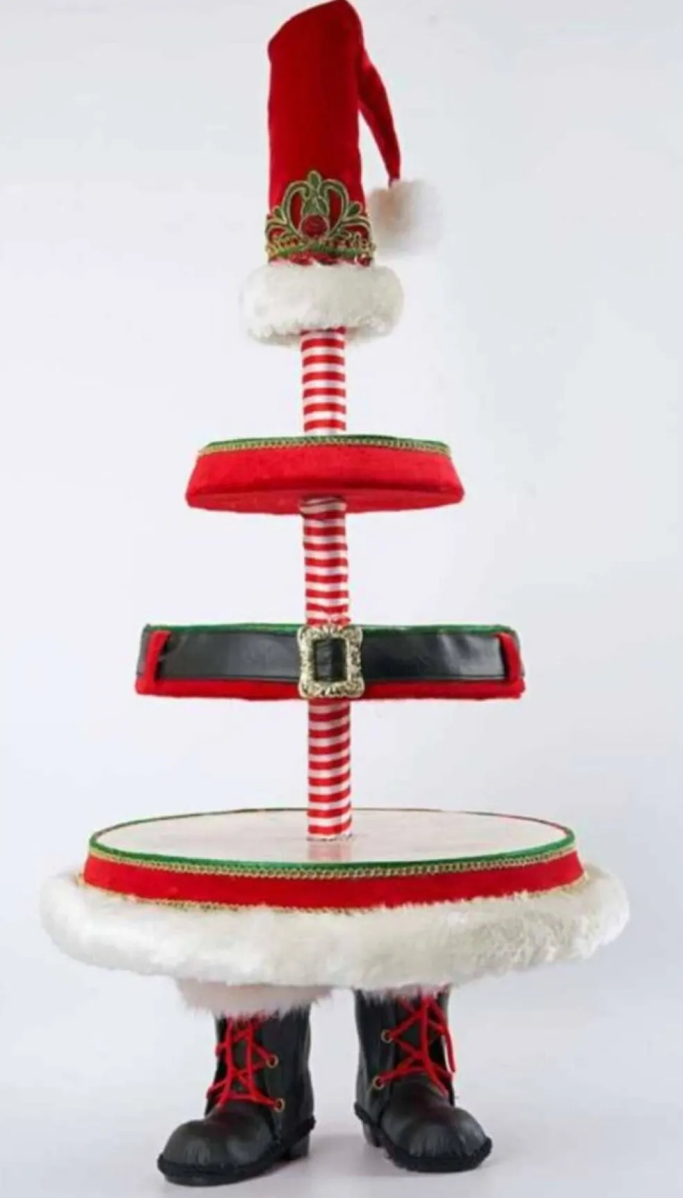 Katherine Collection Home Decors*Kc 28-128248 Katherine's Collection Santa Boots Tray Cake Stand