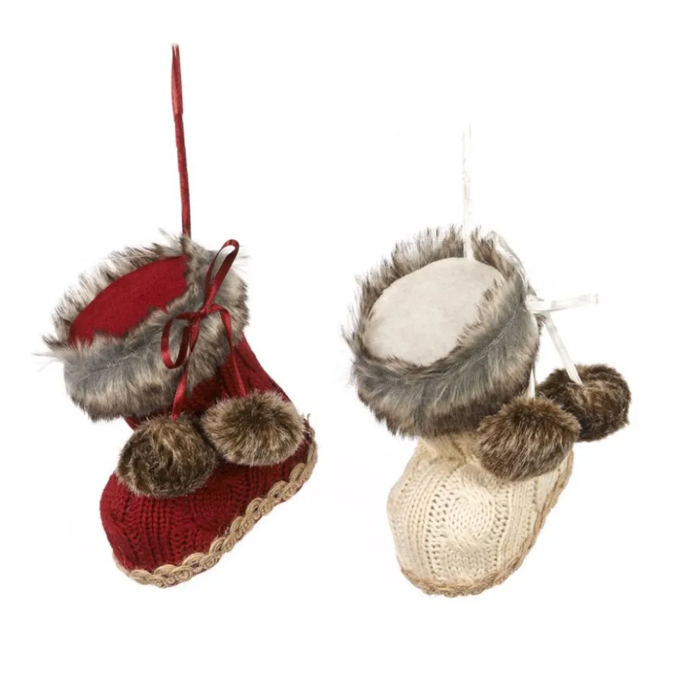 Goodwill Christmas Tree*Knitted Boot Ornament 2 Assorted Tr 27466