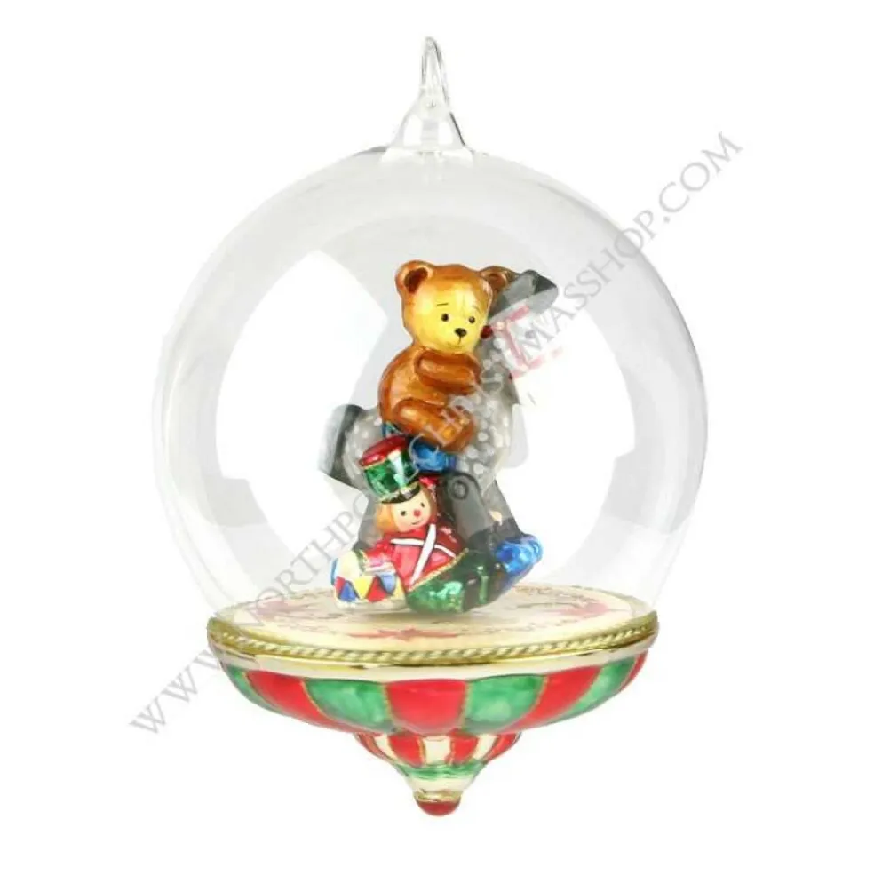 Komozja Famiily Glass Baubles*Komozja Family Mostowski Globe With Toys (Teddy,Horse,Drummer)