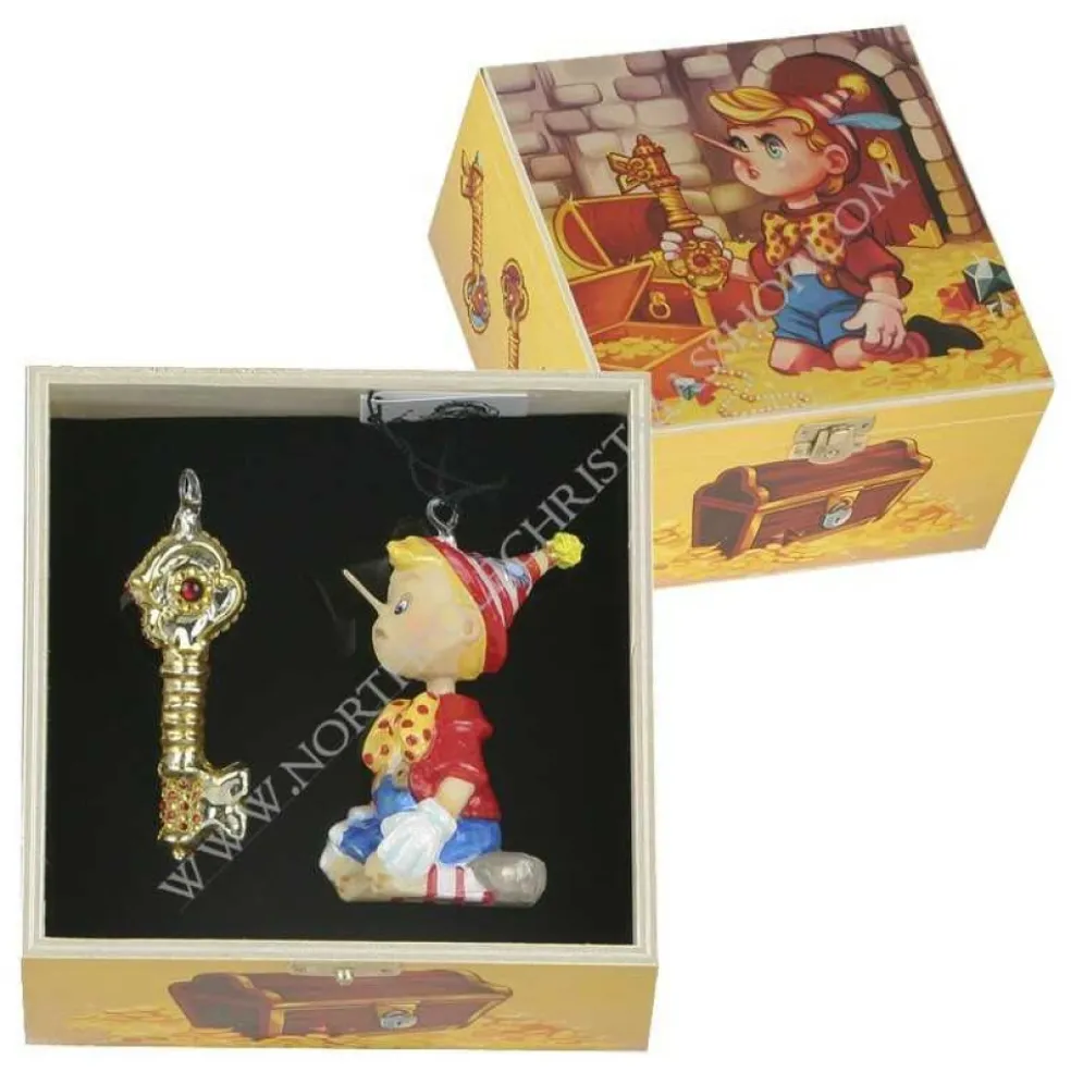 Komozja Famiily Glass Baubles*Komozja Family Mostowski Pinocchio Gold Key Set