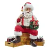 Kurt Adler Santa Claus* 9" Coca-Cola Santa Sitting On Crates Cc5212