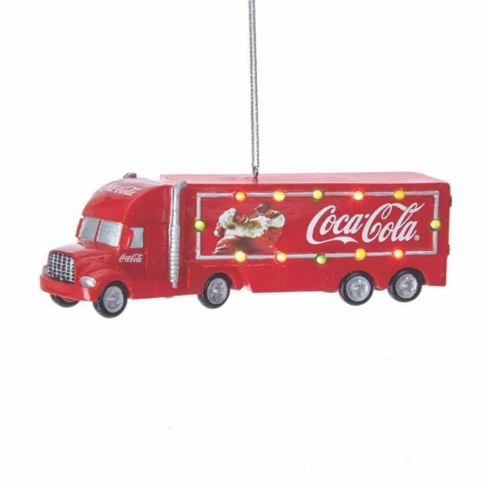 Kurt Adler Christmas Tree* Cc9185 Coke Truck Ornament With Lights