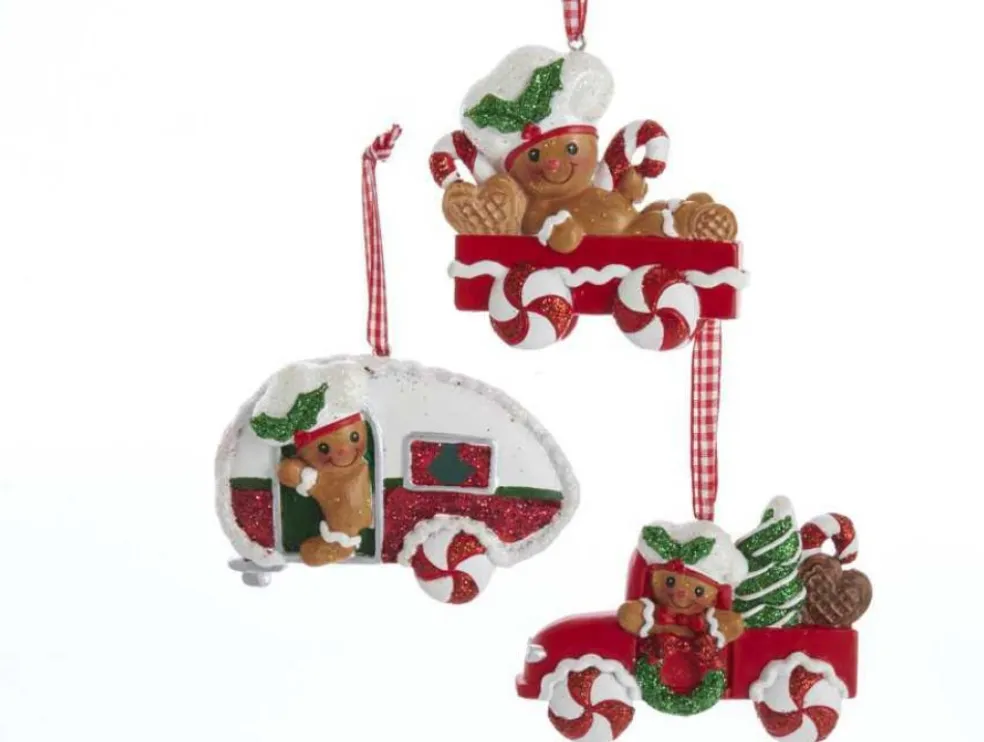 Kurt Adler Gingerbread* H5552 Gingerbread Wagon Rv Pickup Truck3 Assorted