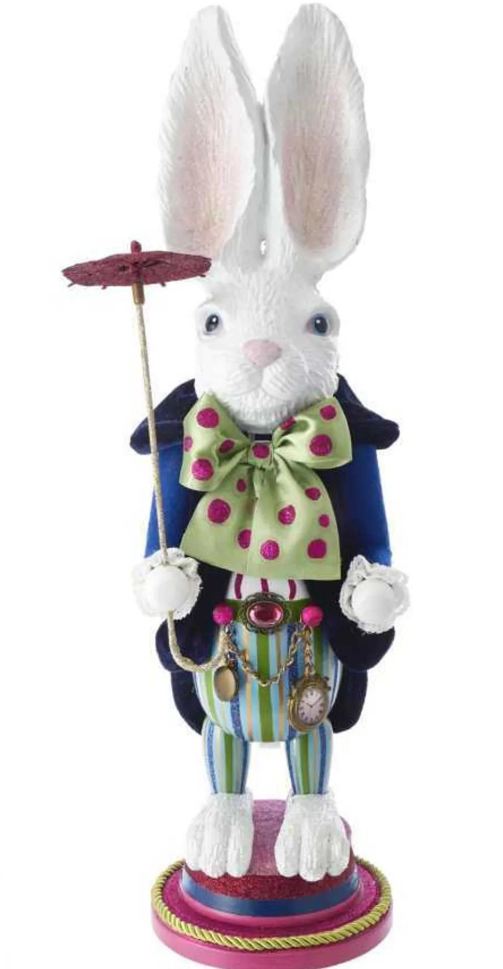 Kurt Adler Nutcrackers* Ha0382 Hollywood White Rabbit Nutcracker