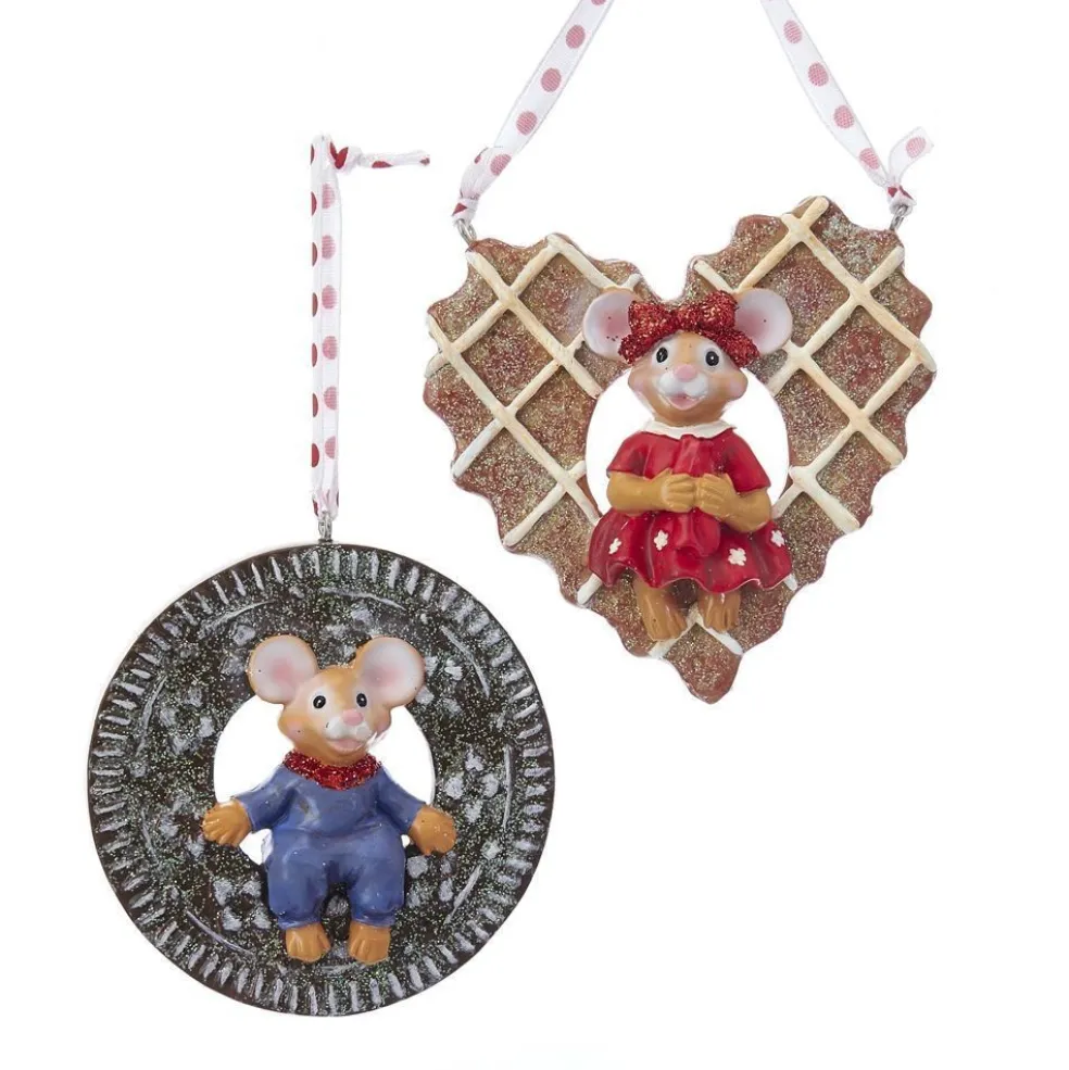 Kurt Adler Christmas Tree* Nyc H5142 Cookie Mouse Ornaments, 2 Assorted