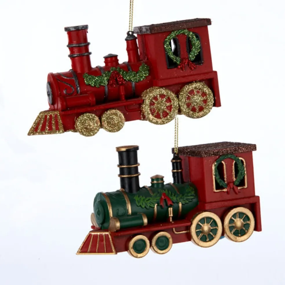Kurt Adler Christmas Tree*Kurt S. Adler Nyc H5580 Train Ornament 2 Assorted