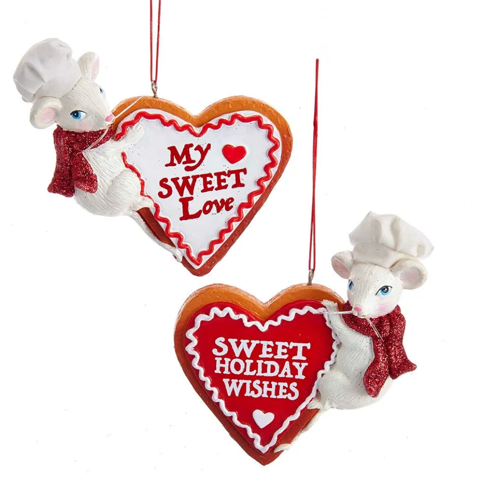 Kurt Adler Christmas Tree*Kurt S. Adler Nyc T2194 Mouse Chef With Cookie 2 Assorted