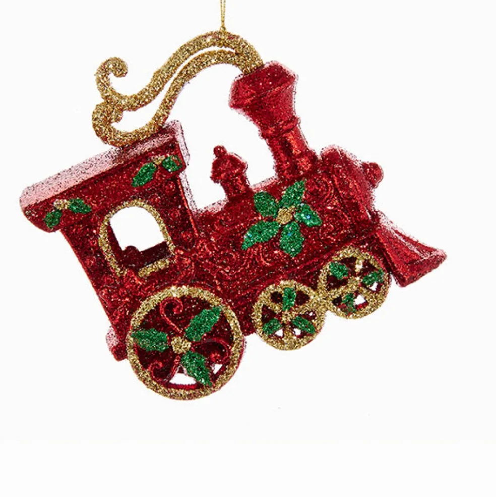Kurt Adler Christmas Tree*Kurt S. Adler Nyc T2116 Red/Green/Gold Train Ornament