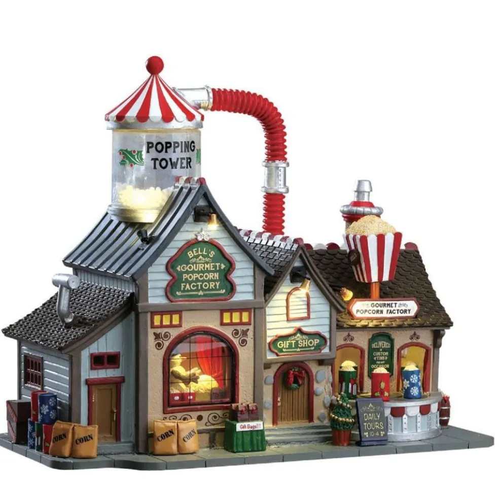 Lemax Christmas Villages* Bell's Gourmet Popcorn Factory, With 4.5V Adaptor 75188 Harvest Crossing