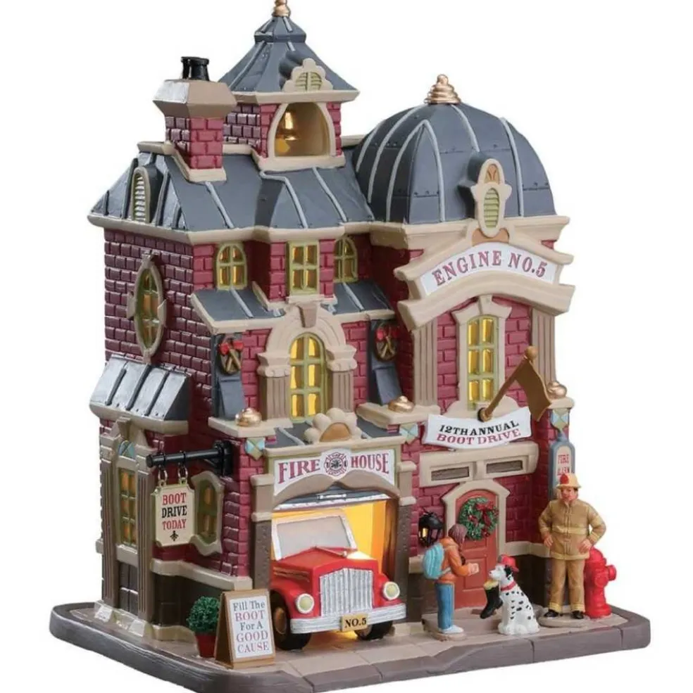 Lemax Christmas Villages* Boot Drive At The Firehouse 75230 - Caddington Village