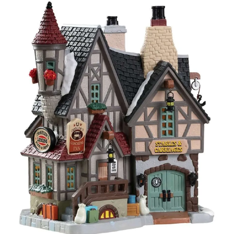 Lemax Christmas Villages* Candler's Coaching Inn, B/O Led 85377 Caddington Village