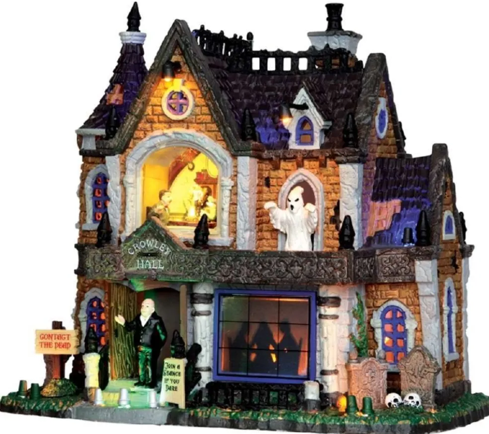 Lemax Halloween Villages* Crowley Hall, With 4.5V Adaptor 35552 Spooky Town