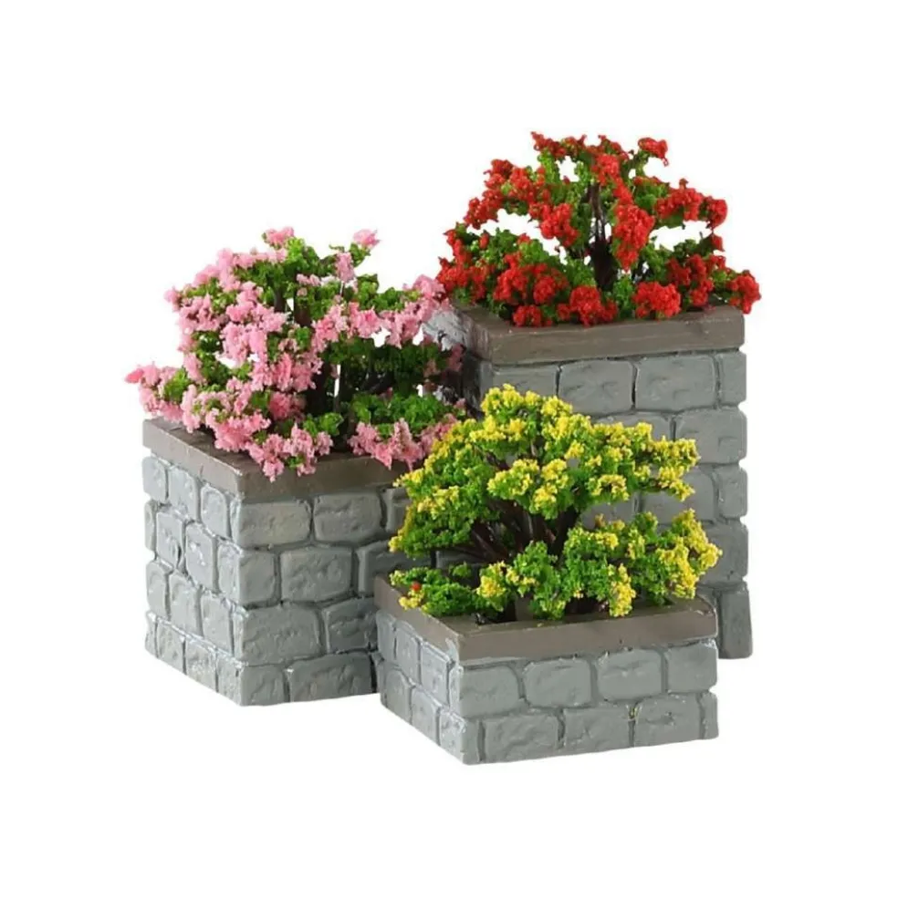 Lemax Christmas Villages* Flower Bed Boxes Set Of 3 84380 Accessories