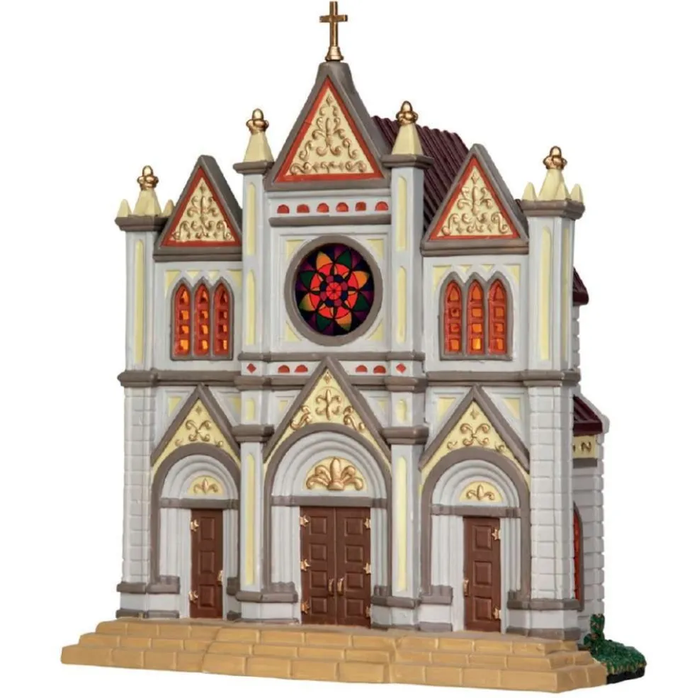 Lemax Christmas Villages* French Cathedral, B/O Led 25403 Caddington Village