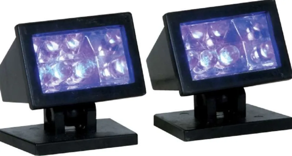 Lemax Halloween Villages* Halloween Purple Light, Set Of 2, B/O (4.5V) 34974 Spooky Town