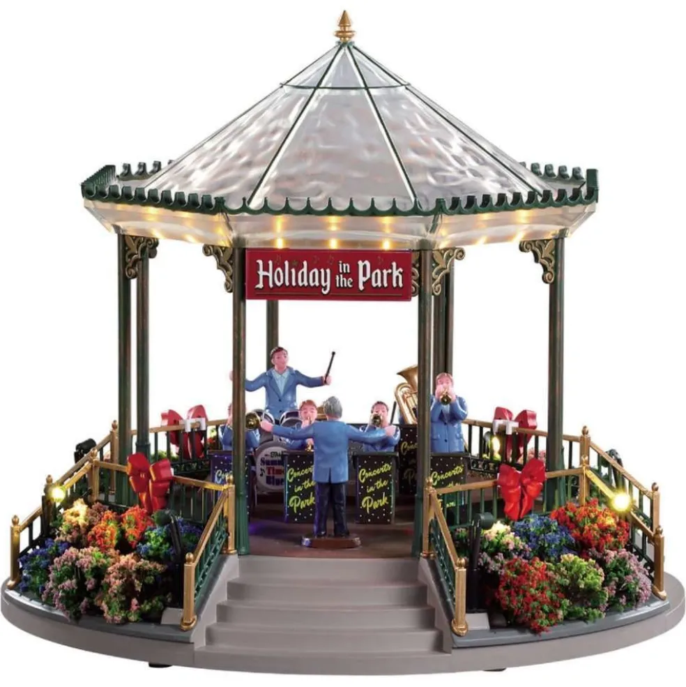 Lemax Christmas Villages* Holiday Garden Green Bandstand, With 4.5V Ada 94551 General