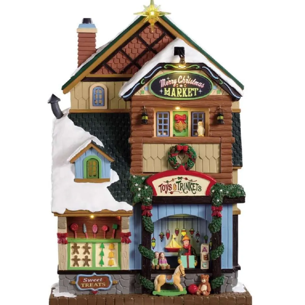 Lemax Christmas Villages* Merry Christmas Market, B/O (4.5V) 95471 Facades